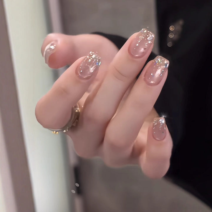 Artistic Glittered Press-On Nail Set Kalsten