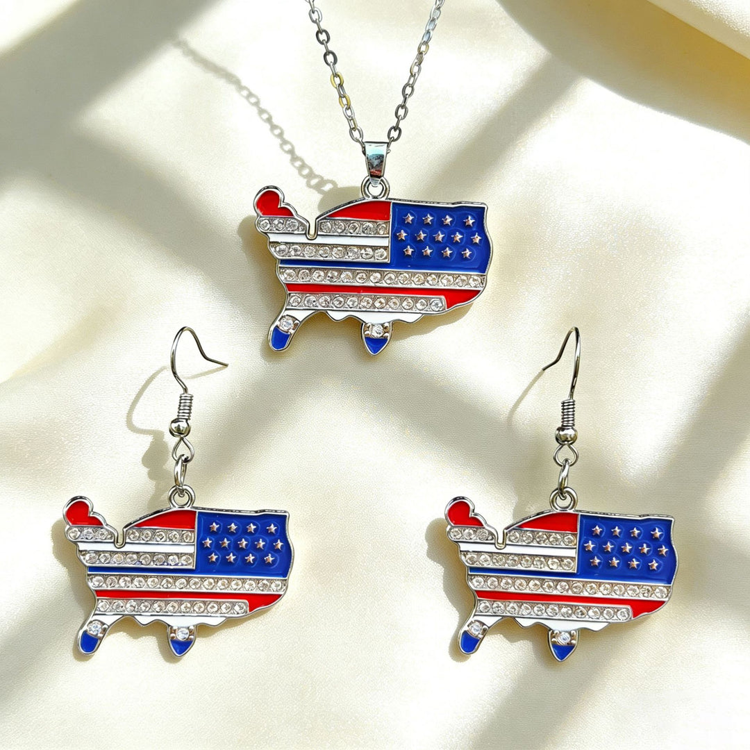 Women nan jewelry set flip-flop pendant and earrings with enamel and zirconia Kalsten