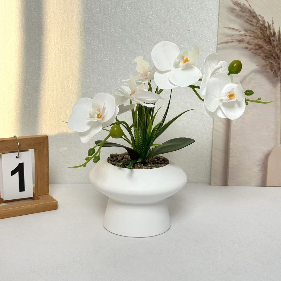 Elegant Artificial Orchid Floral Centerpiece
