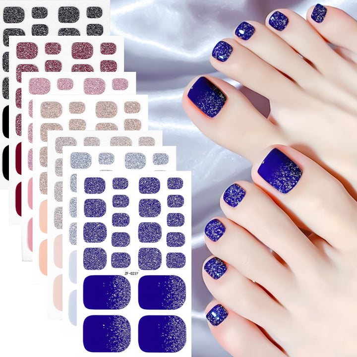 Sparkling Glittery Toenail Wraps