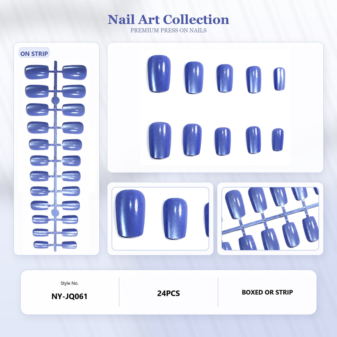 Premium Press-On Nails with Metallic Shine Kalsten