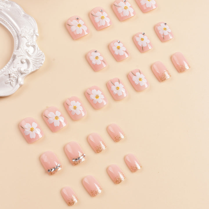 Floral Design Press-On Nail Art Tips Kalsten