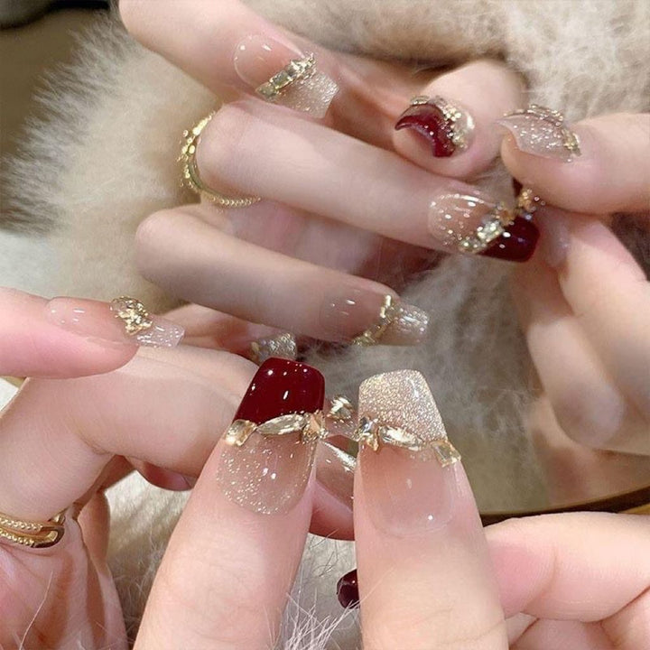 Artistic Heart Pattern Nail Art Extensions Kalsten