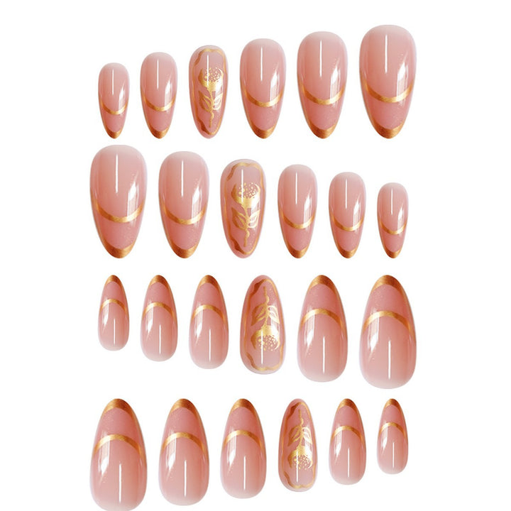 Elegant Floral Press-On Nail Set Kalsten 1787913793
