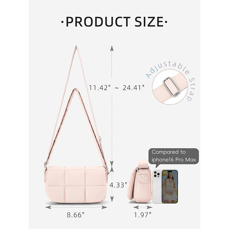 Fashionable Crossbody Bag with Quilted Surface Kalsten