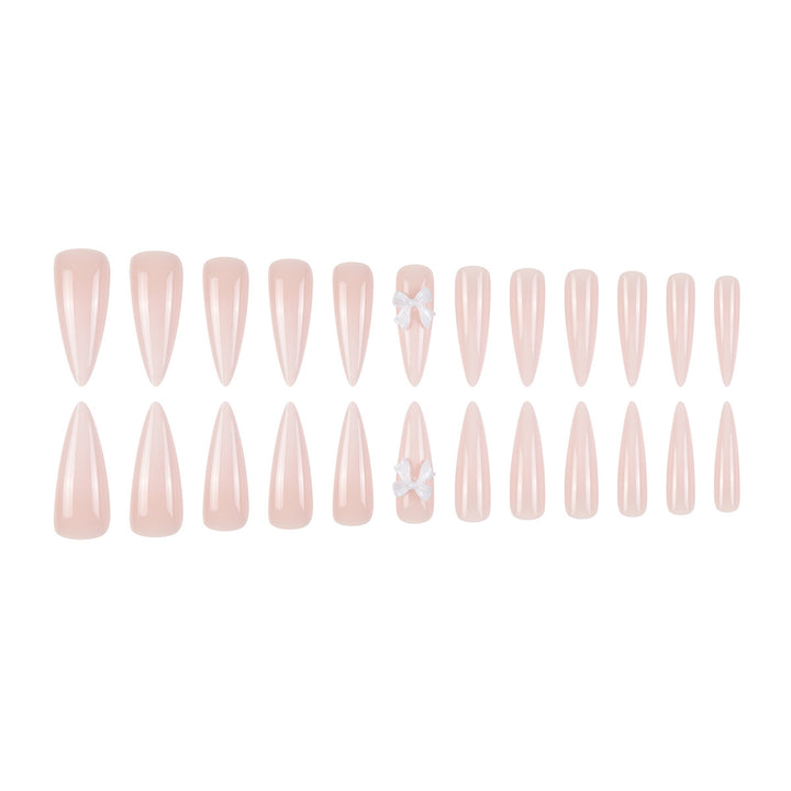 Premium Stiletto Press-On Nails with Unique Bow Decoration Kalsten
