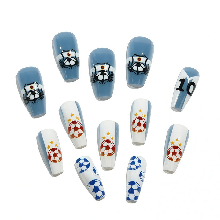 Football motif art nails Kalsten