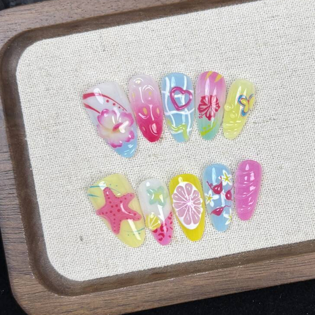 Artistic Themed Press-On Nail Tips Kalsten