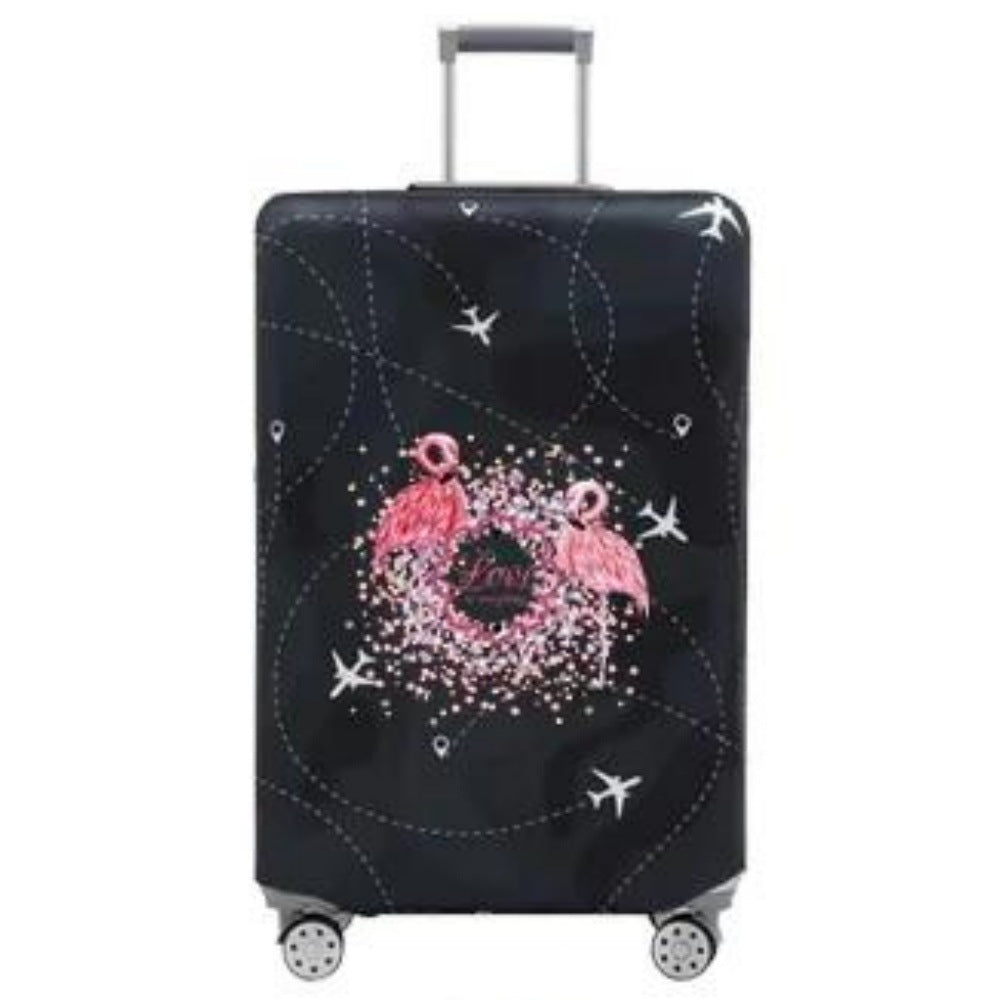 Women's Hard Shell Suitcase with Playful Flamingo Design Kalsten