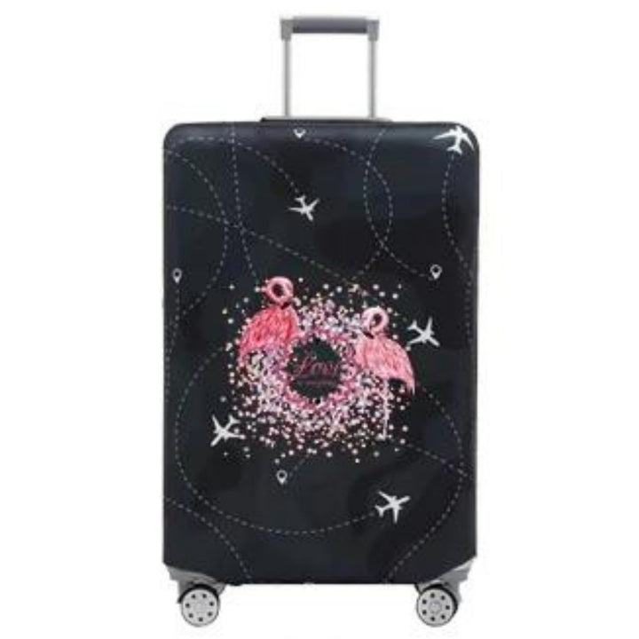 Women's Hard Shell Suitcase with Playful Flamingo Design Kalsten