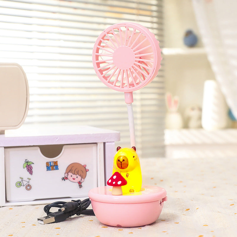 Ladies Portable Mini Fan with LED Function and Animal Design Kalsten