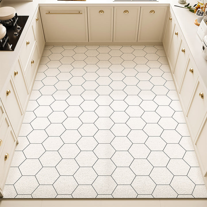 Floral Pattern Kitchen Rug