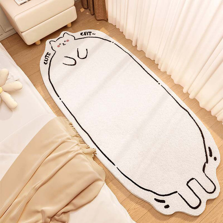 Cute Cat-Shaped Plush Bath Mat