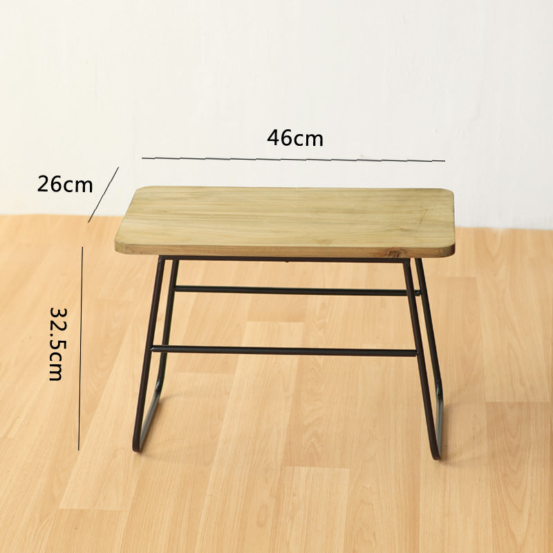 Modern wooden stool with metal frame Kalsten