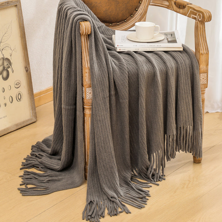 Cozy Knitted Throw Blanket