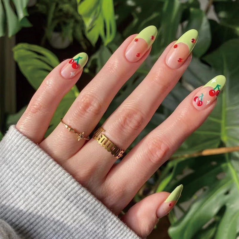 Artful Press-On Nails with Fruity Design Kalsten
