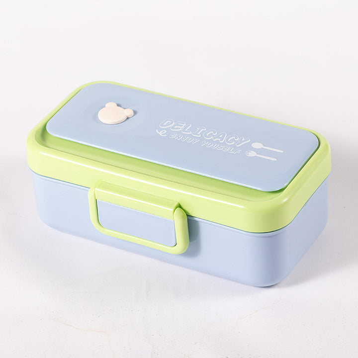 Multi-Layered Bento Lunch Box with Secure Closure
