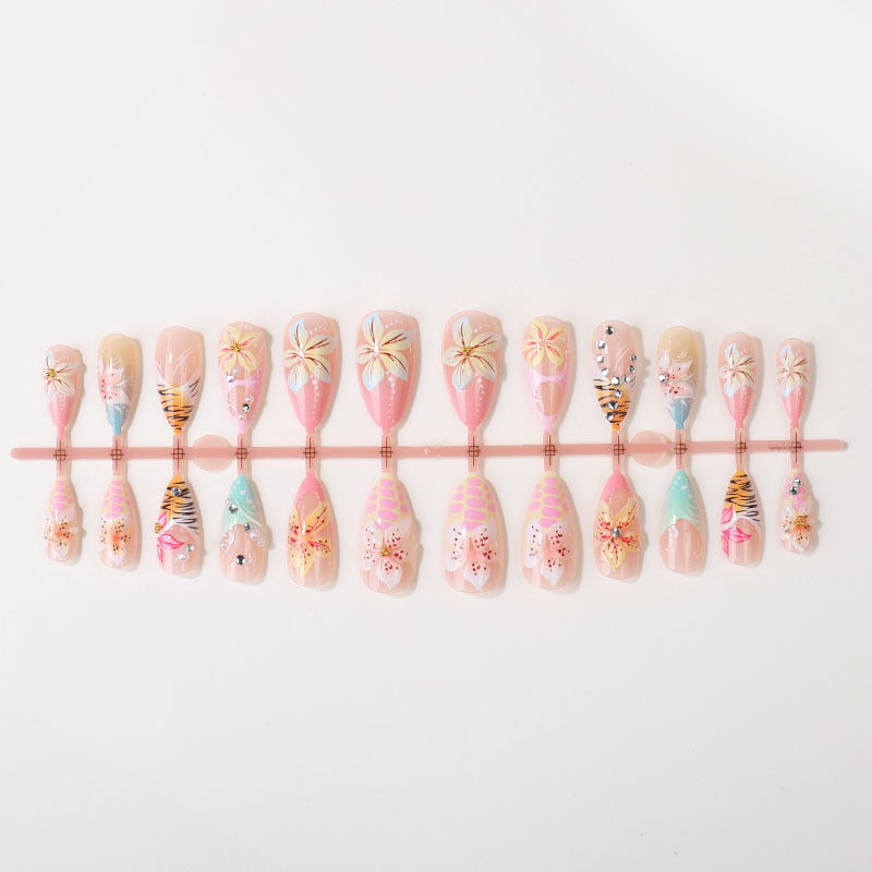 Tropical Floral Press-On Nail Set Kalsten