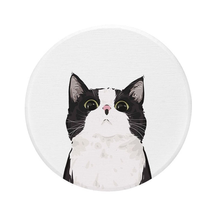 Cat-Themed Round Floor Mat