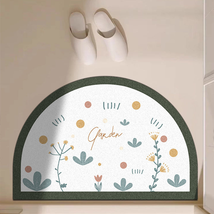 Playful Giraffe Themed Bath Mat