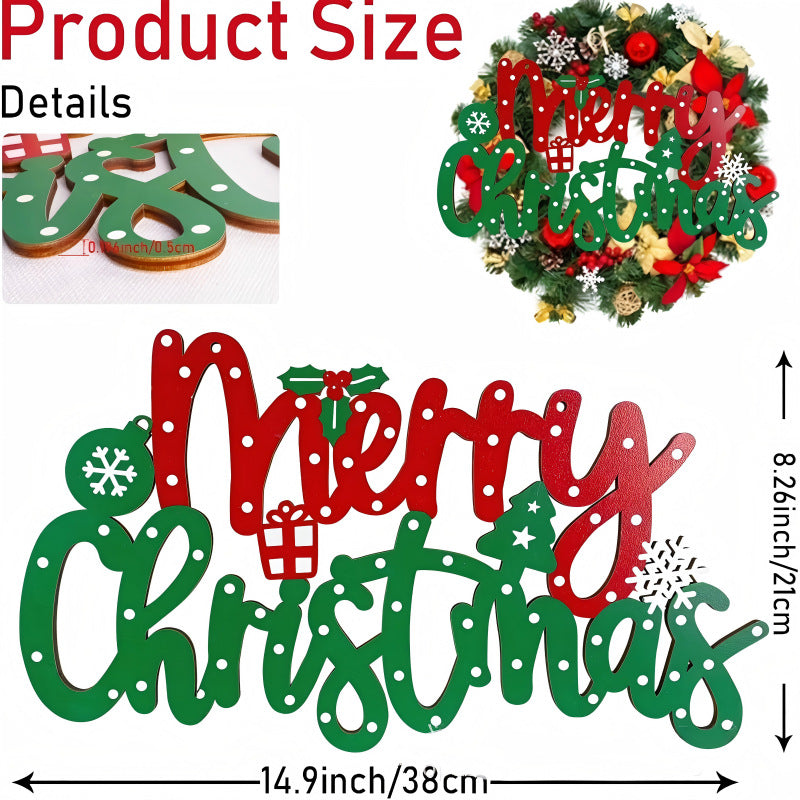 Decorative wooden sign with winter motifs Kalsten