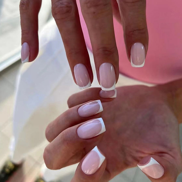 Classic French Tip Press-On Nails Kalsten
