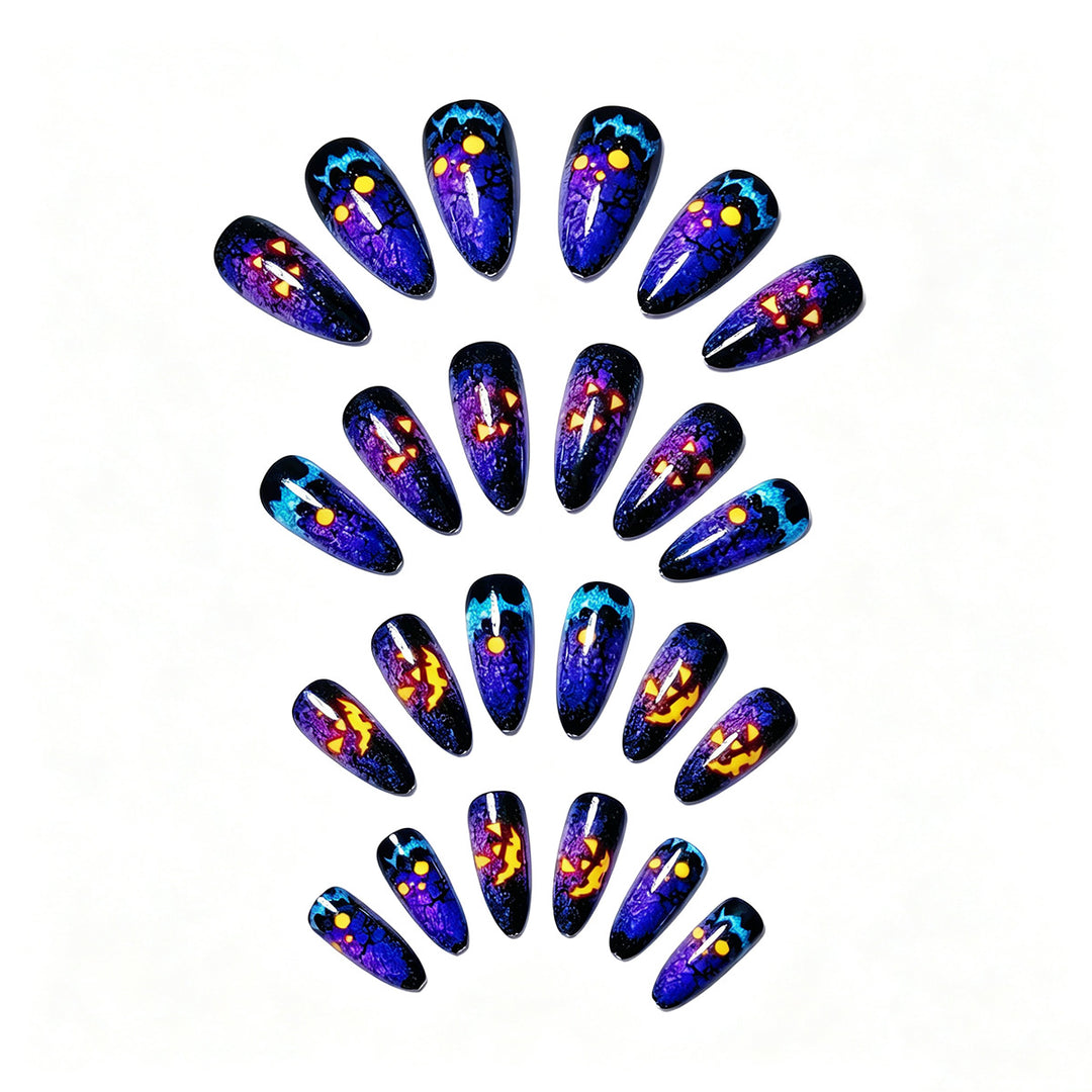 Spooky Pumpkin Themed Nail Art Kalsten