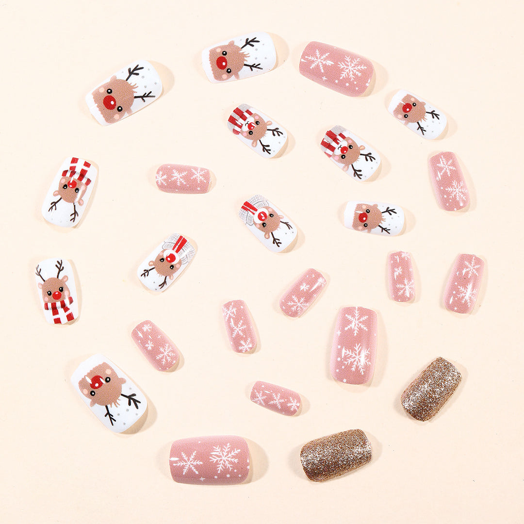 Festive 3D Reindeer Nail Art Extensions Kalsten