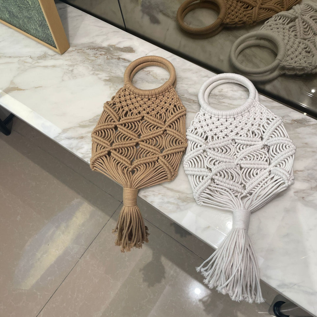 Hand-knotted macramé bag with tassels Kalsten