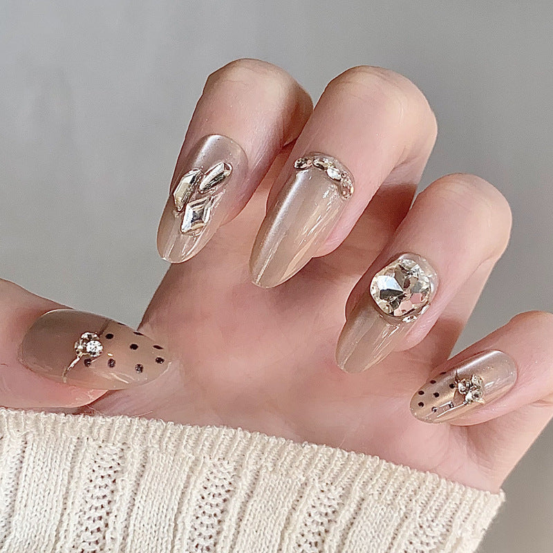 Stylish Press-On Nail Set with Artistic Leopard Design Kalsten