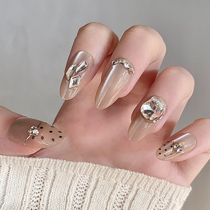 Stylish Press-On Nail Set with Artistic Leopard Design Kalsten