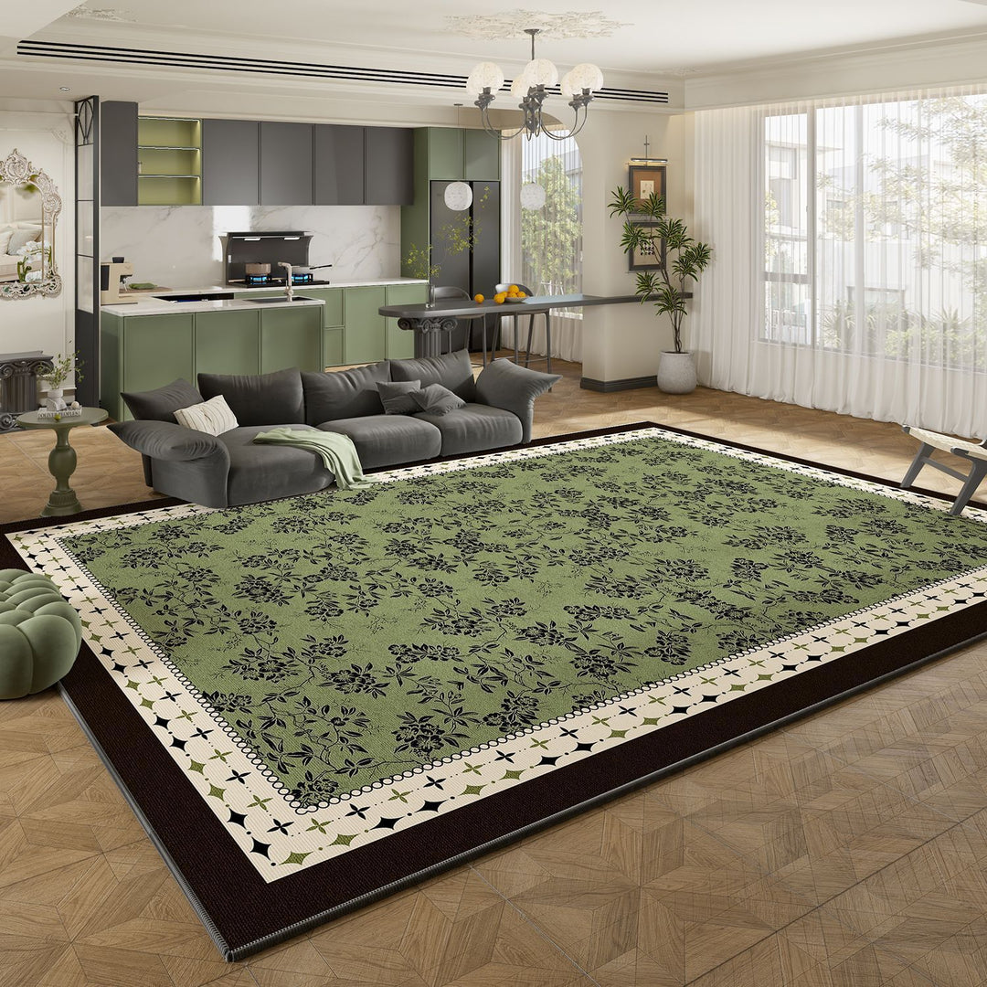 Floral Design Plush Area Rug Kalsten