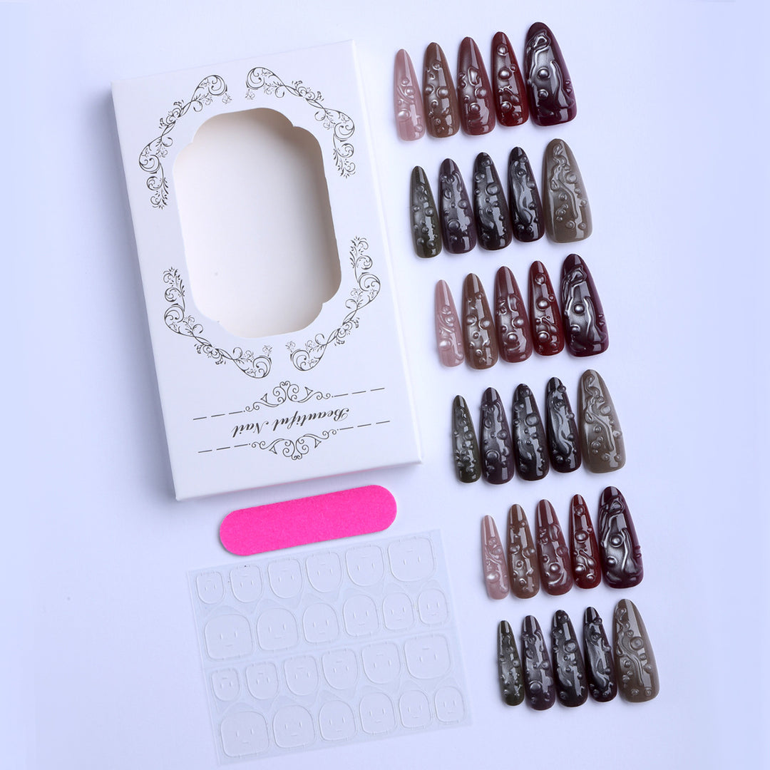 Artificial nails with trendy waterfall effect Kalsten