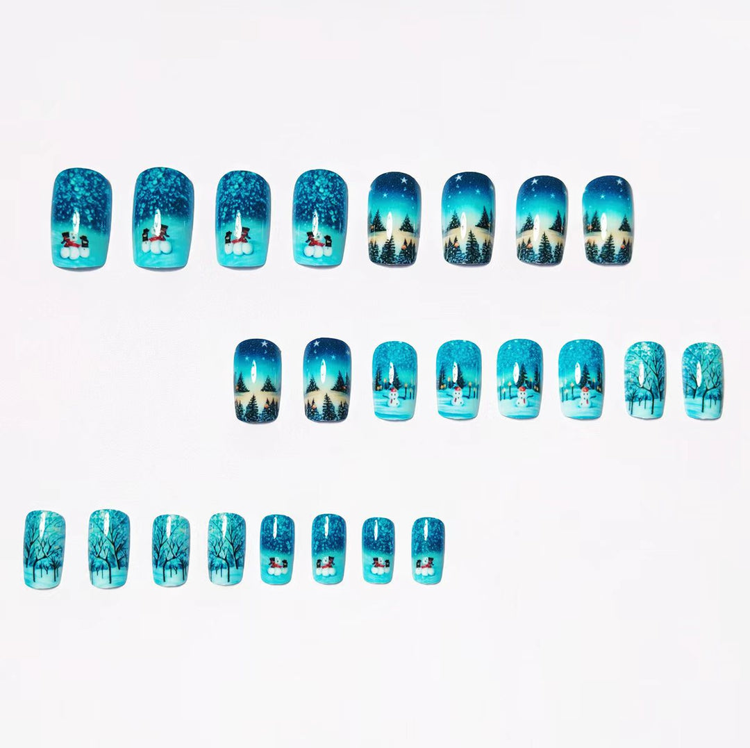 Winter Art Nails in Snowman Design Kalsten