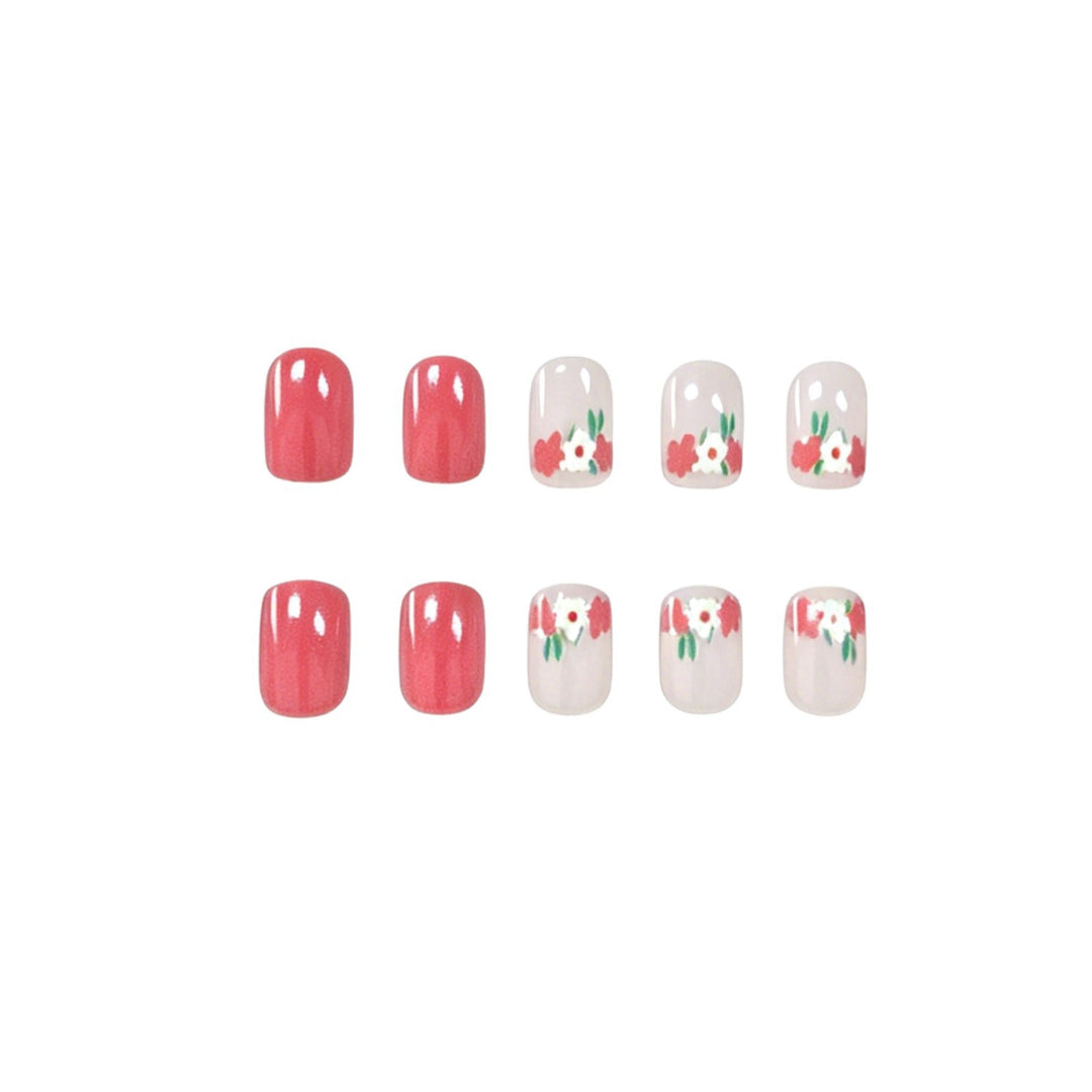 Artistic Floral Gel Nail Enhancements Kalsten