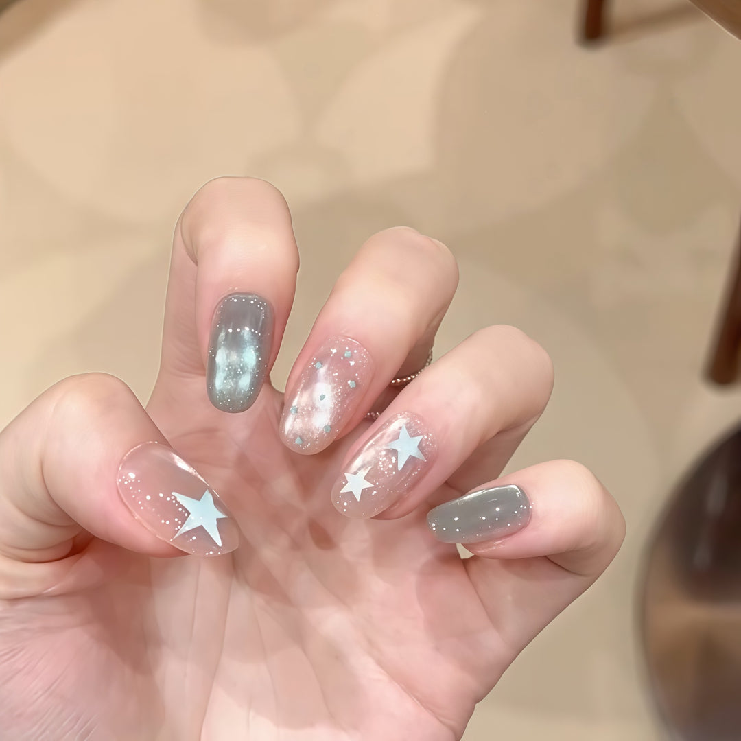 Nail design with galaxy effects Kalsten