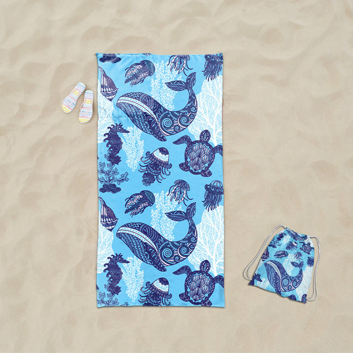 practical beach towel with integrated tote bag design Kalsten