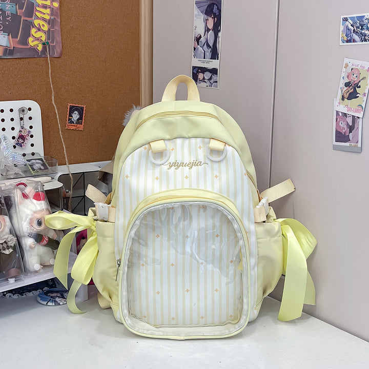 Stylish Striped Transparent Backpack