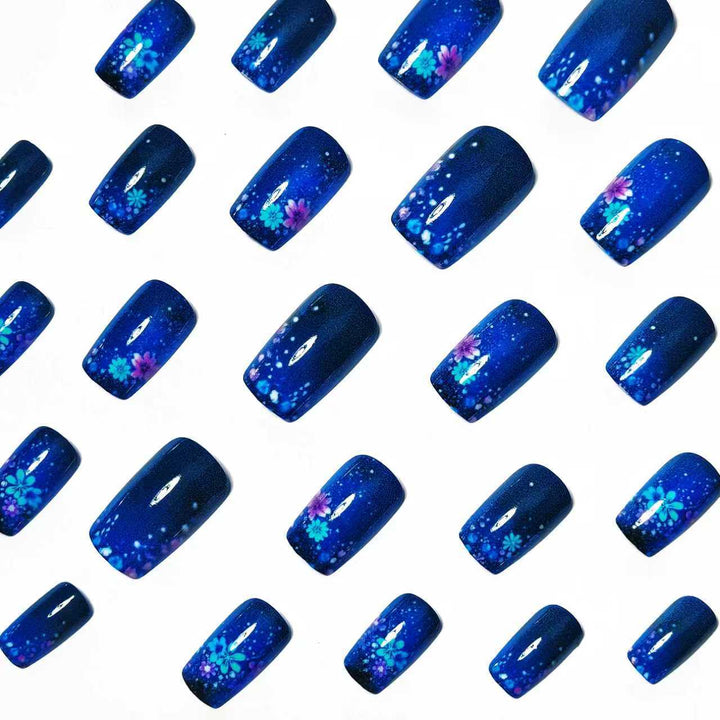 Artistic Gradient Floral Nail Art Kalsten
