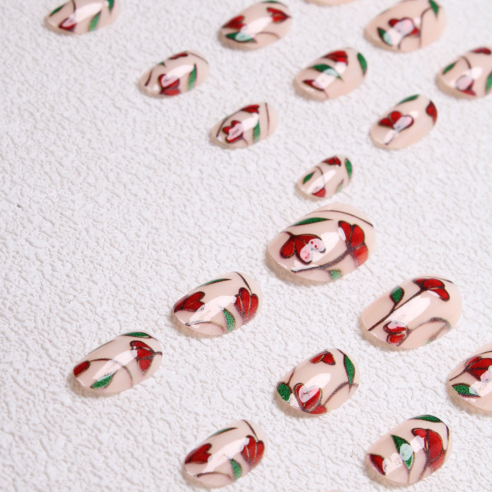 Floral-Designed Press-On Nails Kalsten