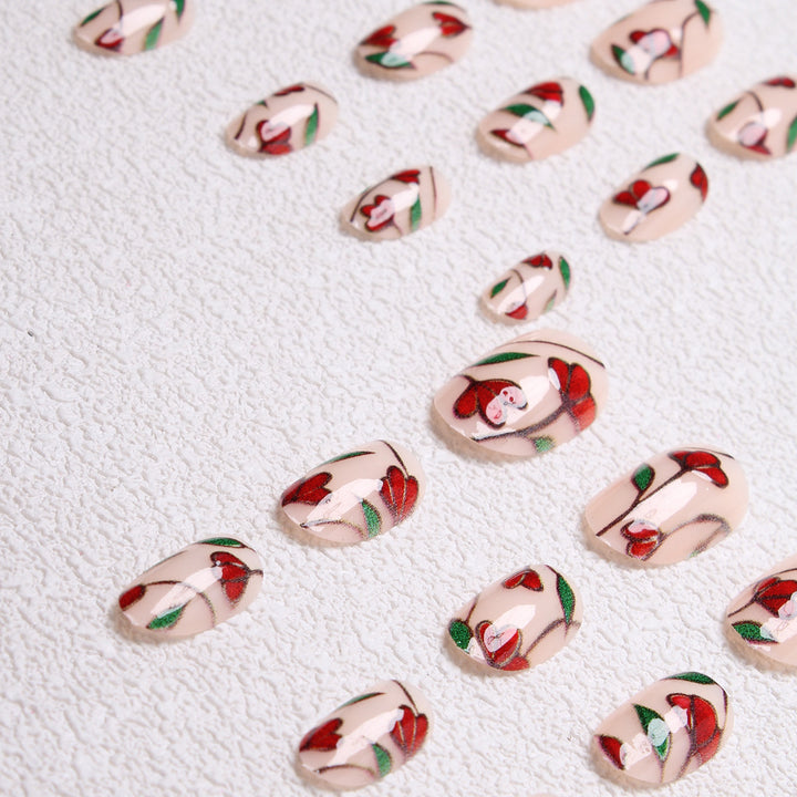 Floral-Designed Press-On Nails Kalsten