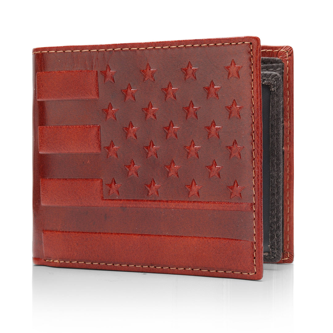 Vintage Embossed Leather Wallet Kalsten