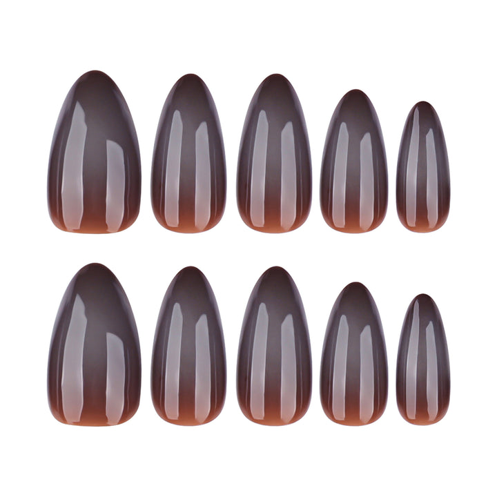 Artful nail extensions in elegant banana design Kalsten