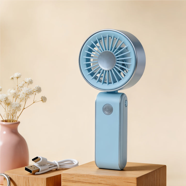 Women Portable Handheld Fan with Flexible Handle Kalsten