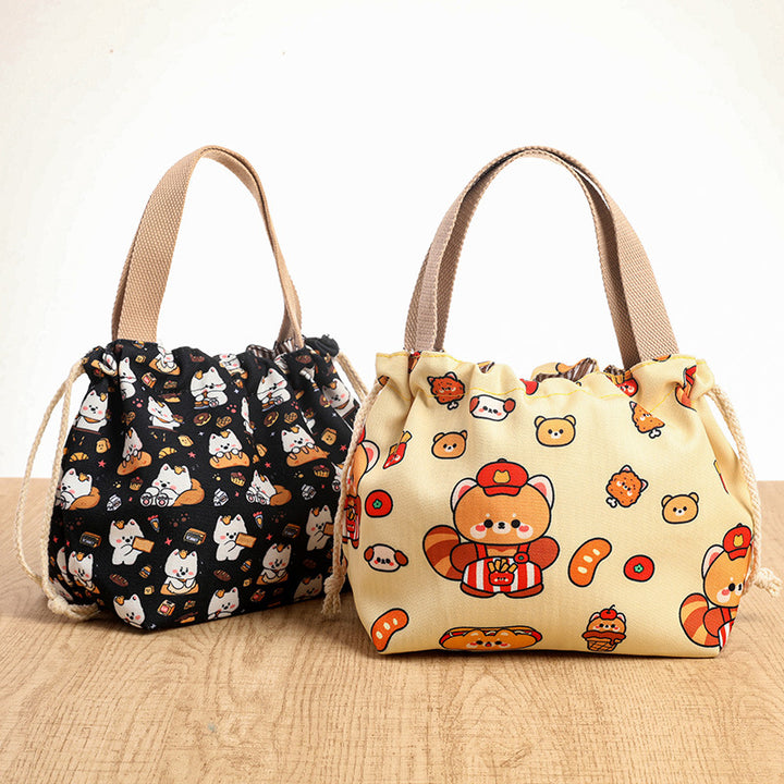 Drawstring Cat-Themed Storage Bag Kalsten