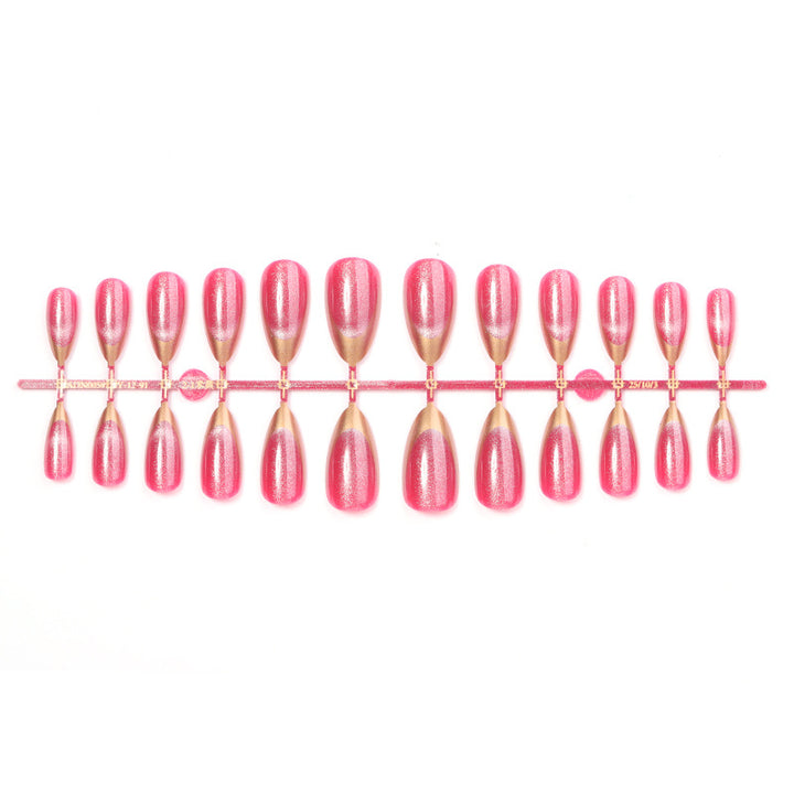 Elegant Stiletto Press-On Nail Art Set with Shimmering Gloss Finish Kalsten
