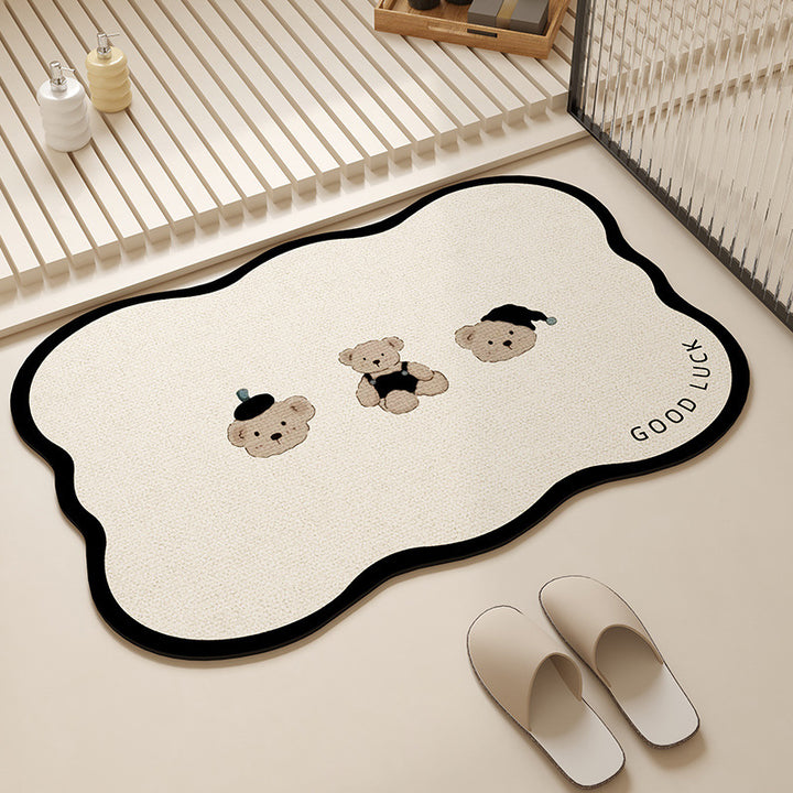 Playful Pet-Themed Absorbent Mat Kalsten