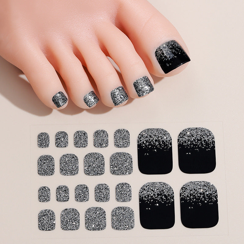 Sparkling Glittery Toenail Wraps
