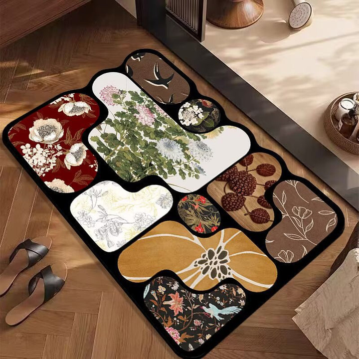 Artistic Floral Patterned Area Rug Kalsten