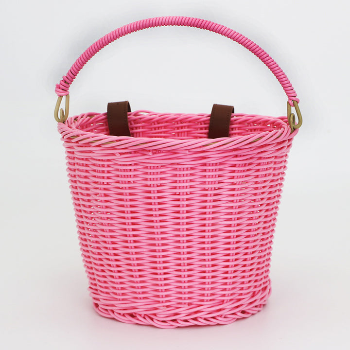 Practical hand basket with leather handles Kalsten